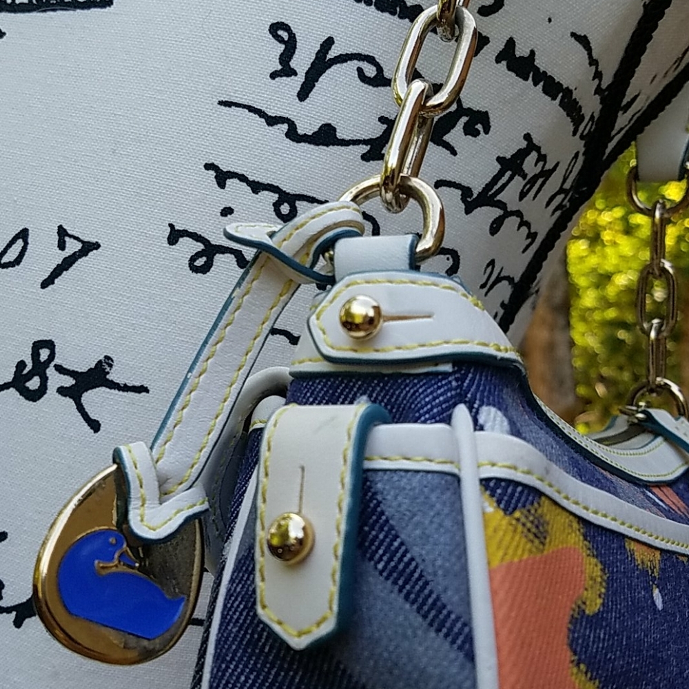 Dooney & Bourke 🌼 small paint splatter saddle bag purse - Picture 12 of 16